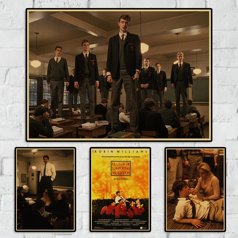 Dead Poets Society Pósters Retro Vintage Pinturas De Arte De Papel Kraft  Para El Hogar/Bar/Living Decor Extra (El Es Aleatorio) | Shopee México