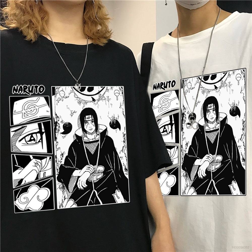 Caliente # Naruto Camiseta Hombres Mujeres Manga Corta Casual Pareja Camisa  popular Tops Cuello Redondo Uchiha Itachi De Alta Calidad | Shopee México