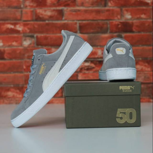 Nuclear sin cable Escribe email Puma Suede gris claro blanco Original zapatillas de deporte de los hombres  zapatos | Shopee México