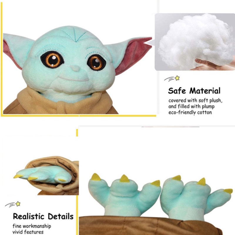 Warmhome 10 12 Bebe Yoda La Fuerza Mandalorian Despierta Maestro Peluche Muneca Juguetes De Peluche Shopee Mexico