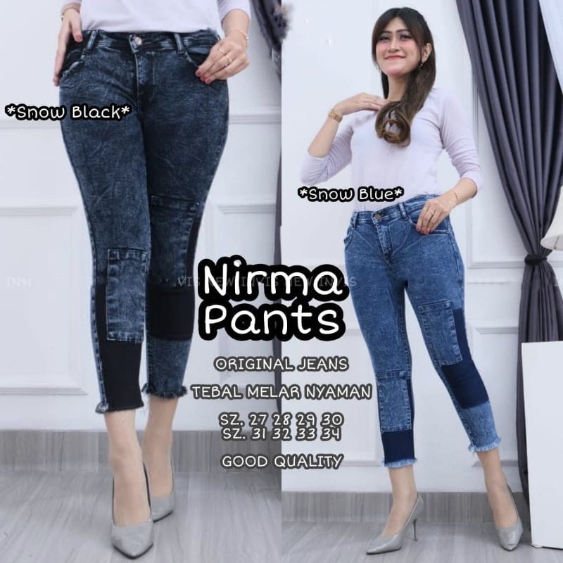 Nirma pantalones VIDIA JEANS pantalones 7/9 talla 27-34 | Shopee México