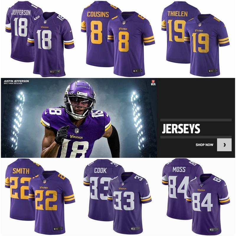 Nike Minnesota Vikings Justin Jefferson Men's Game Jersey - Purple