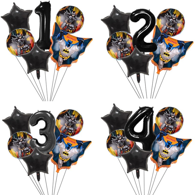 1set Super Héroe Batman Papel De Aluminio Número Globo Globos Niños Fiesta  De Cumpleaños Decoración Bebé Ducha Inflable Juguetes | Shopee México