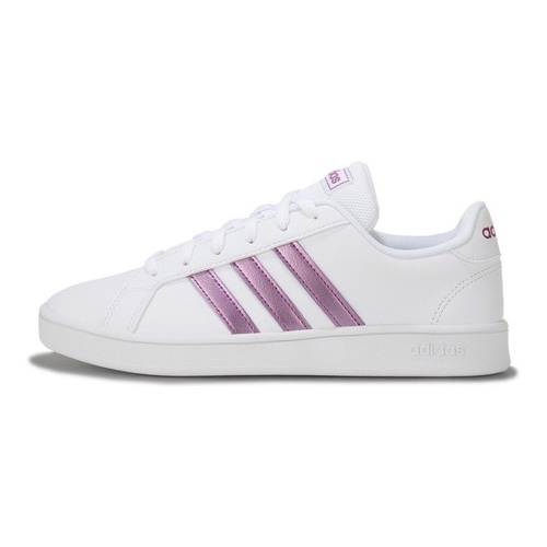 TENIS CASUAL ADIDAS GRAND COURT BASE BLANCO CON MORADO- MUJER FW0810 |  Shopee México