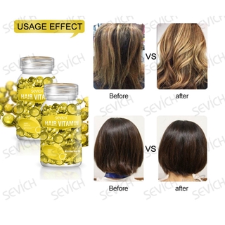 Ready Sevich Smooth Silky Hair Vitamin Capsule Keratin Complex Oil Hair Care Repair Damaged Hair Serum Moroccan Oil Anti Hair Perfeito Ondas Do Cabelo Reforco Reparacao Dan Ficados Anti Cabelo Perda De