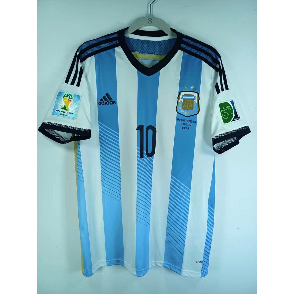 Camiseta Clásica Retro 2014 Copa Del Mundo Argentina Jersey De Fútbol ...