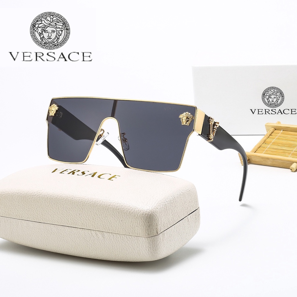Versace 2021 UV400 Gafas De Sol Marco Clásico retro Y Mujeres Grande avatar metal | Shopee México
