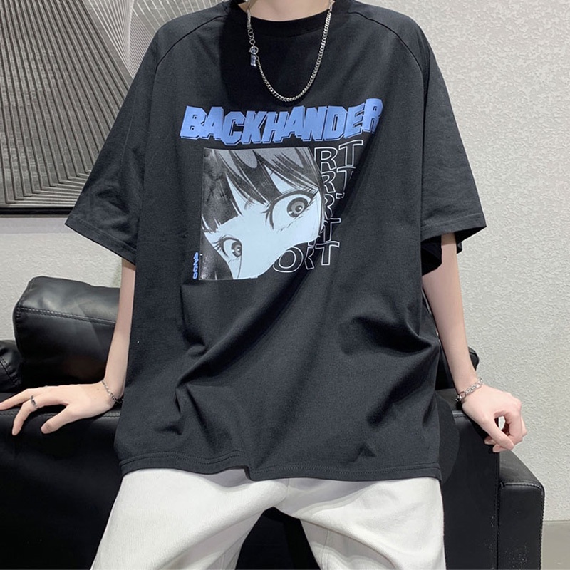Mus estropeado Violeta Tokyo animation T-shirt Camiseta de hombre playera cuello redondo talla  grande estampado Hip Hop Camiseta negra blanca M-5XL | Shopee México