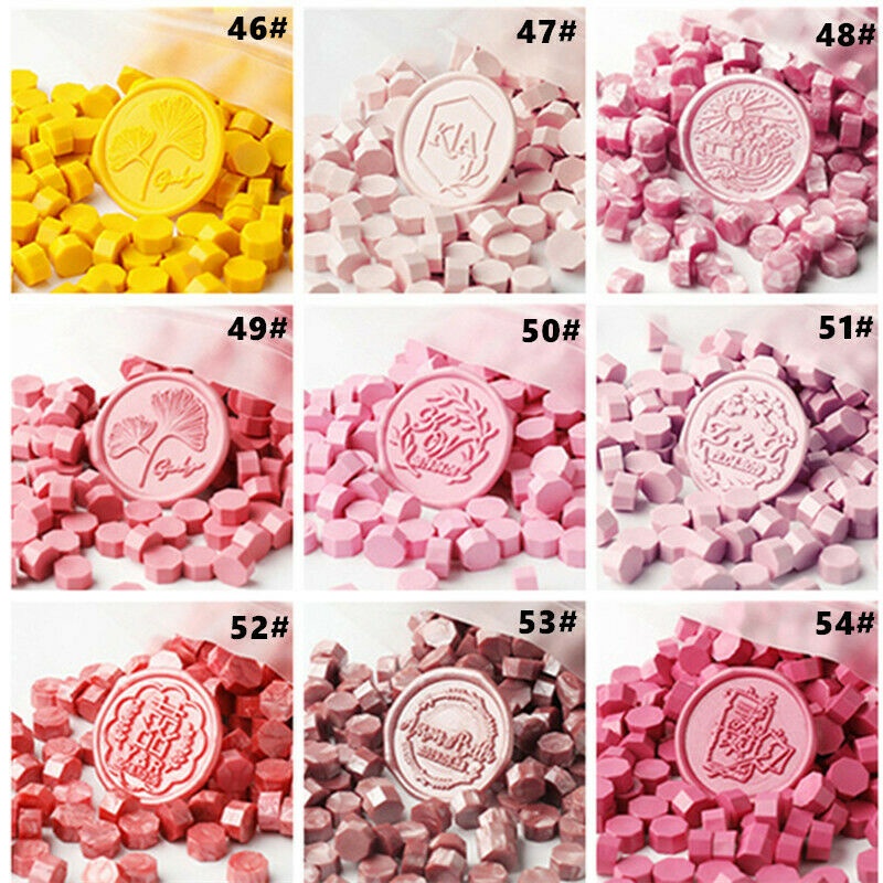 500 Patrones Sello de Cera Kits de Sellos de Madera Retro Serie Cabeza de Cobre-Rosa YO-HAPPY Sello de Sello