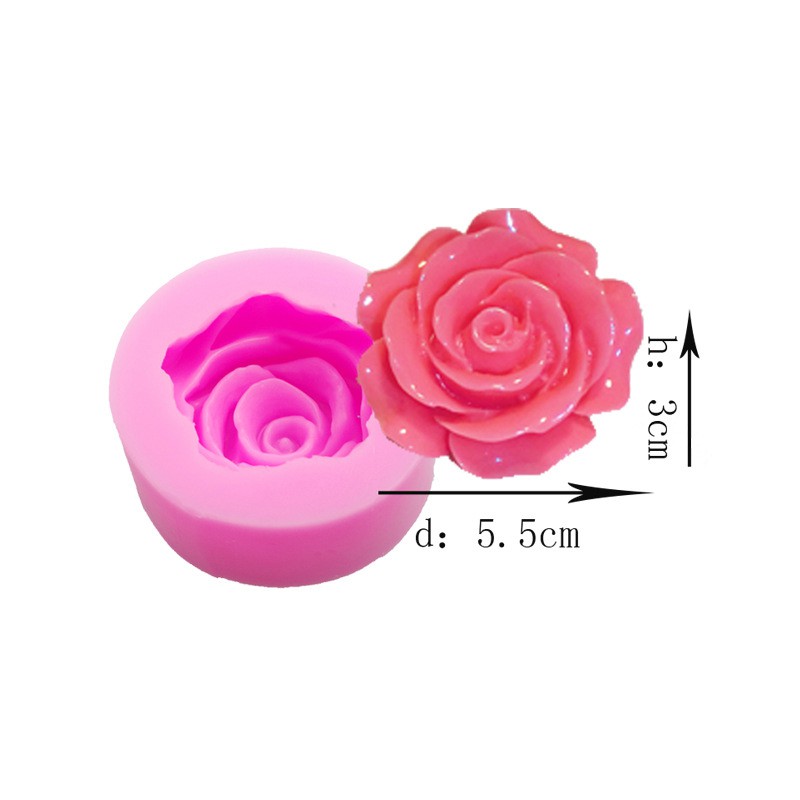 joyliveCY color al azar 3d Rose Flor fondant pastel Chocolate Fondant molde cortador herramientas de silicona DIY 