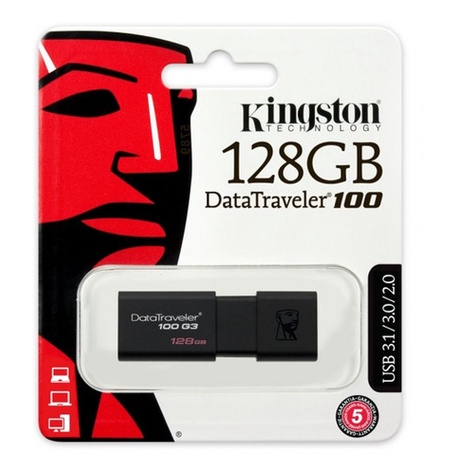 Kingston Memoria Usb 128 Gb 3.0 Datatraveler Dt100g3/128gb