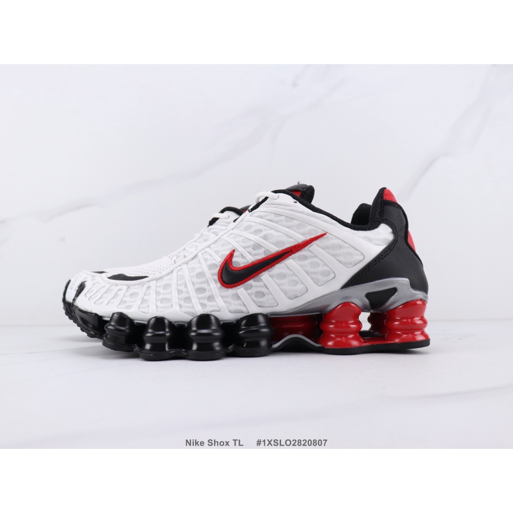 red and white nike shox