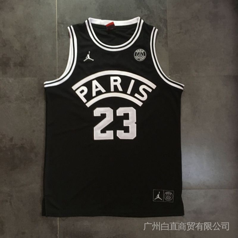 Nike NBA jersey air Jordan París Saint-Germain conjunta No 23 negro 23 # bordado