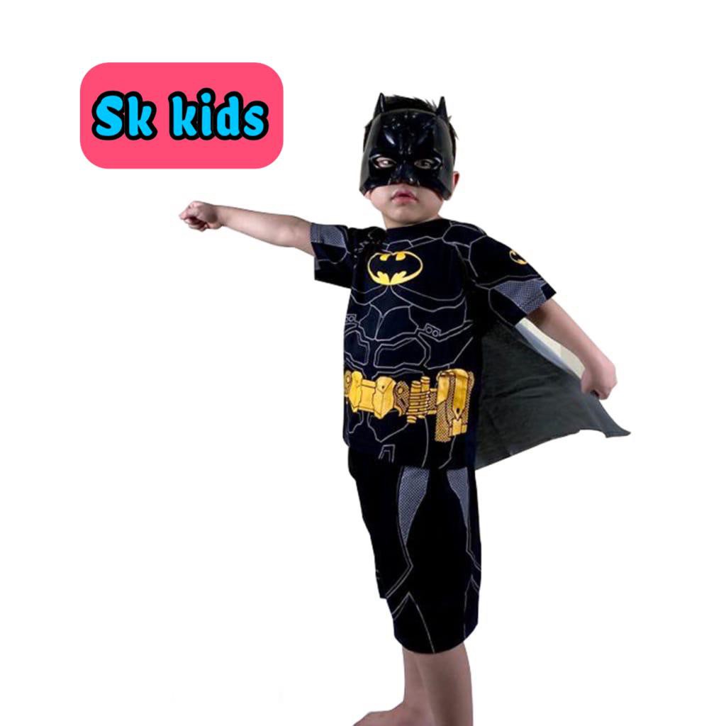 Representación instructor Regresa Batman trajes para niños pantalones cortos/trajes para niños disfraces de  máscara de bonificación | Shopee México