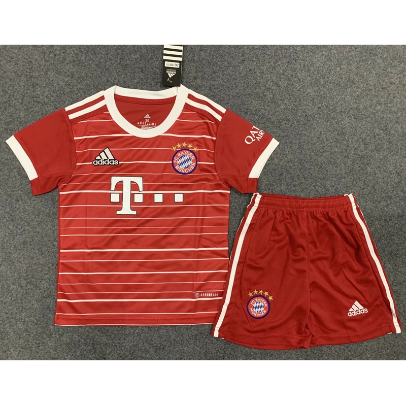Conjunto De Jersey De Fútbol Niños 2022 2023 Bayern Home Soccer Kit De Manga Corta Ropa Deportiva Niñas Shopee México