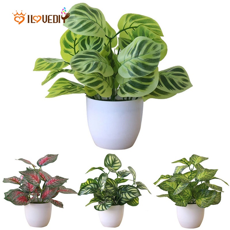 Simulación De Vegetación Y Plantas En Macetas Artificiales Para El Hogar ,  Oficina , Baño , Decoración De Escritorio | Shopee México