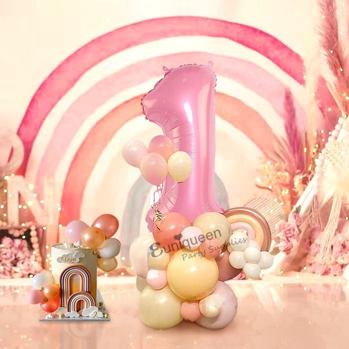 38 Pzs Globos Bohemios Rosa Floral Boho Con Tema Arco Iris Con 1 2 3 4 5 6 7 8 9 Anos Globo Para Cumpleanos Boda Decoracion Ninos Fiesta De Columna Shopee Mexico