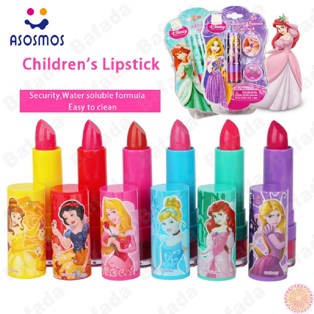 ASM For Disney - lápiz labial multicolor para niños, fórmula soluble en  agua segura, Set de maquillaje, Kit de maquillaje para niñas, juguete de  casa de maquillaje infantil, cosméticos para niñas, regalo