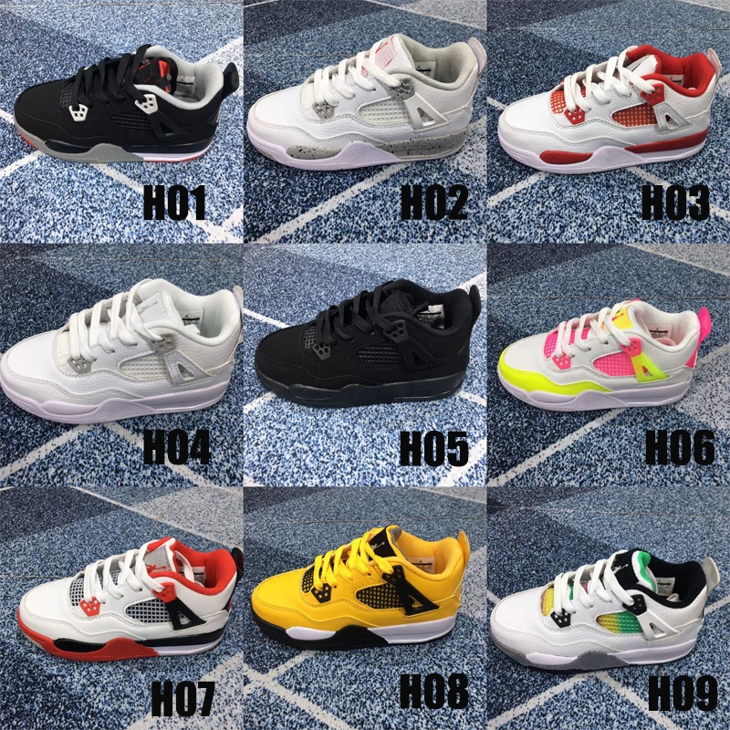 258Air Jordan 4 Zapatos Para Niños De Baloncesto Niñas