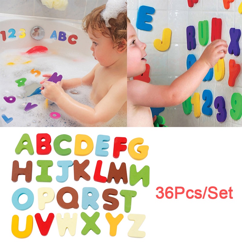 26 Letters 10 Numbers Foam Floating Bathroom Toys For Kids Baby Bath Floats Shopee Mexico