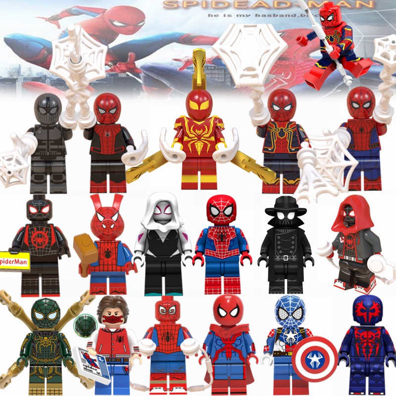 minifigures set super heroes spider man lejos de casa bloques de  construcción juguetes para niños | Shopee México