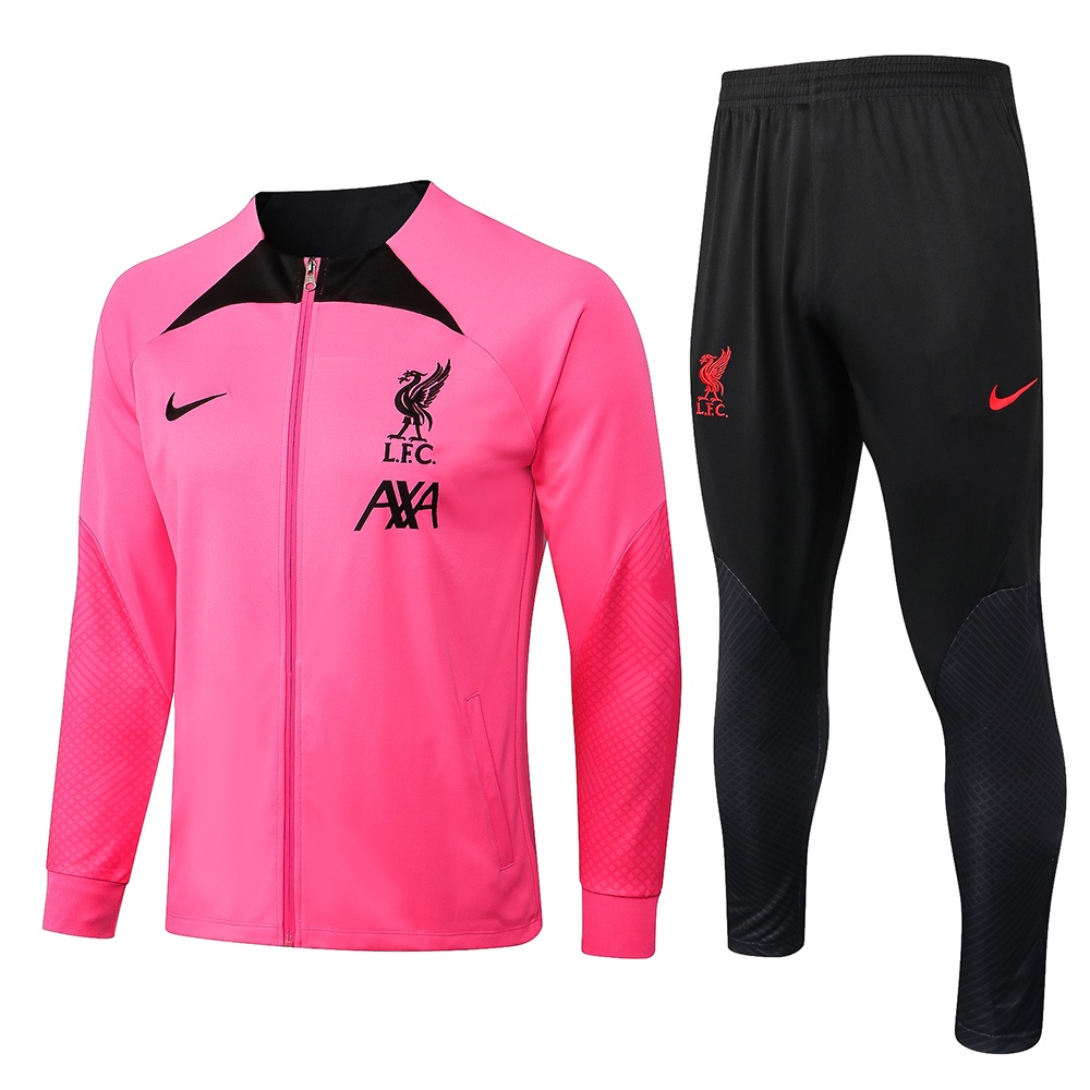 2022-2023 Liverpool Hombres Ropa De Entrenamiento De Fútbol De Manga Larga  Deportiva Chamarra Rosa + Pantalones Largos | Shopee México