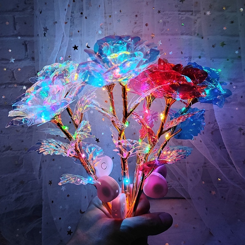 Rosa De Oro Artificial Creativa Con Luz/LED Inmortal Luminosa Para  Novia/Día De San Valentín De Boda | Shopee México