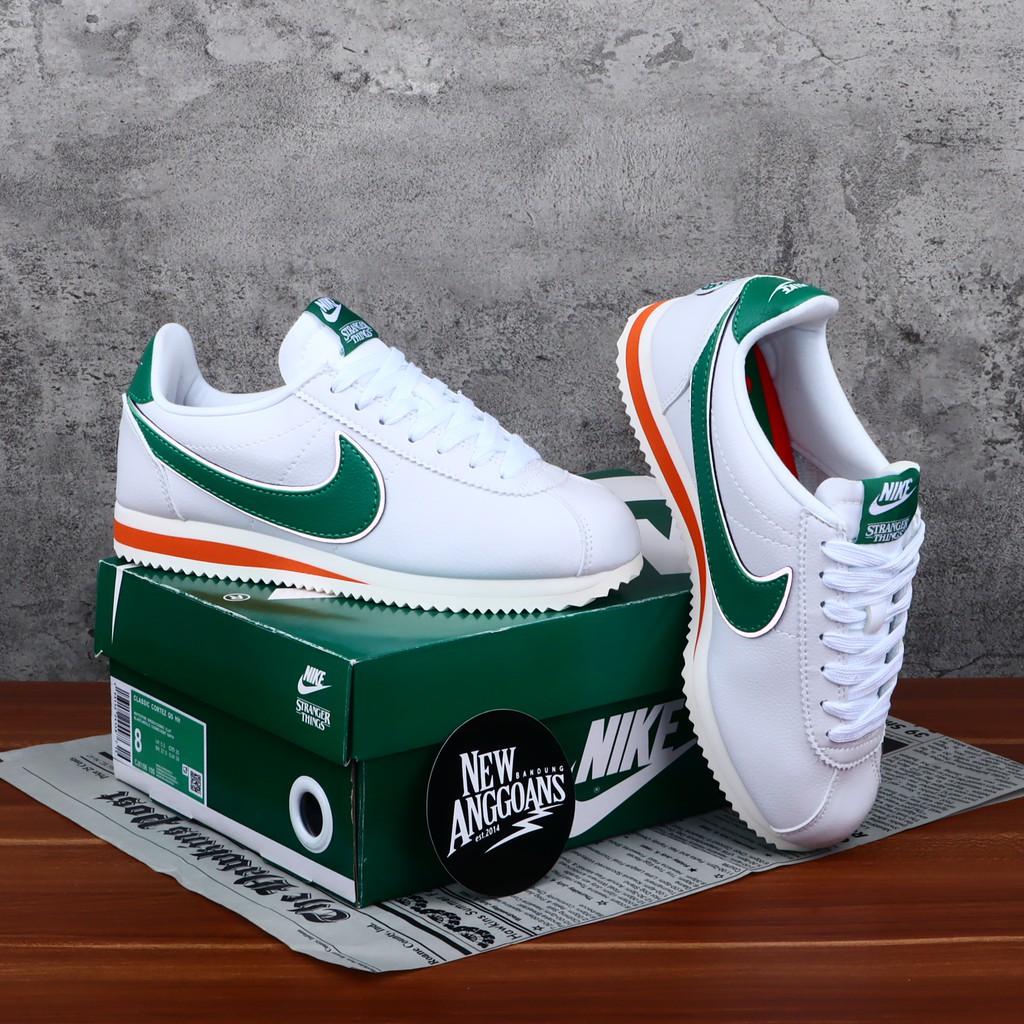 Nike Cortez X Hawkins cuero blanco verde Sepatu | Shopee México