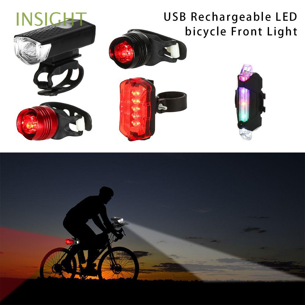 Luz LED Bike Bicicleta Recargable Frontal y Trasera Set 2 Piezas 