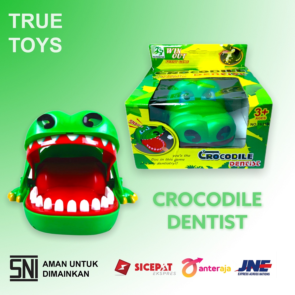 True TOYS juguete de cocodrilo loco dentista reto mordida dedo juguete  broma | Shopee México