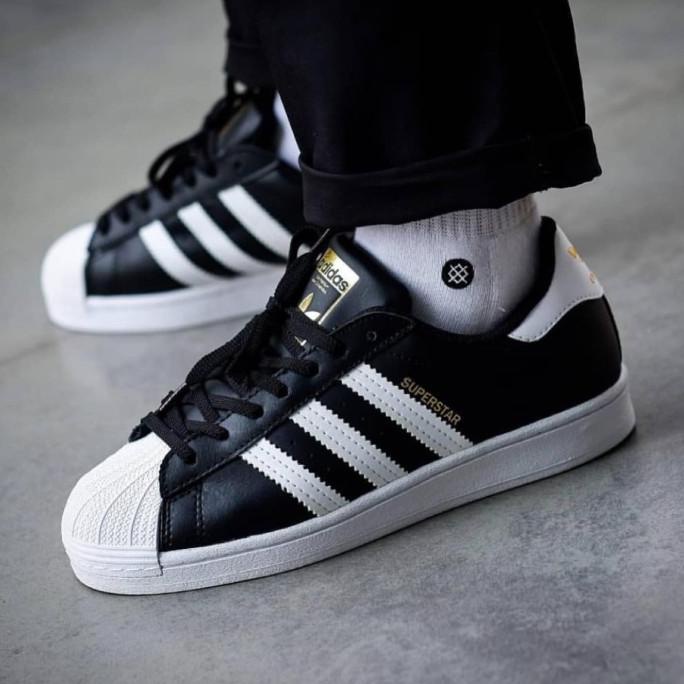 adidas superstar negro con blanco