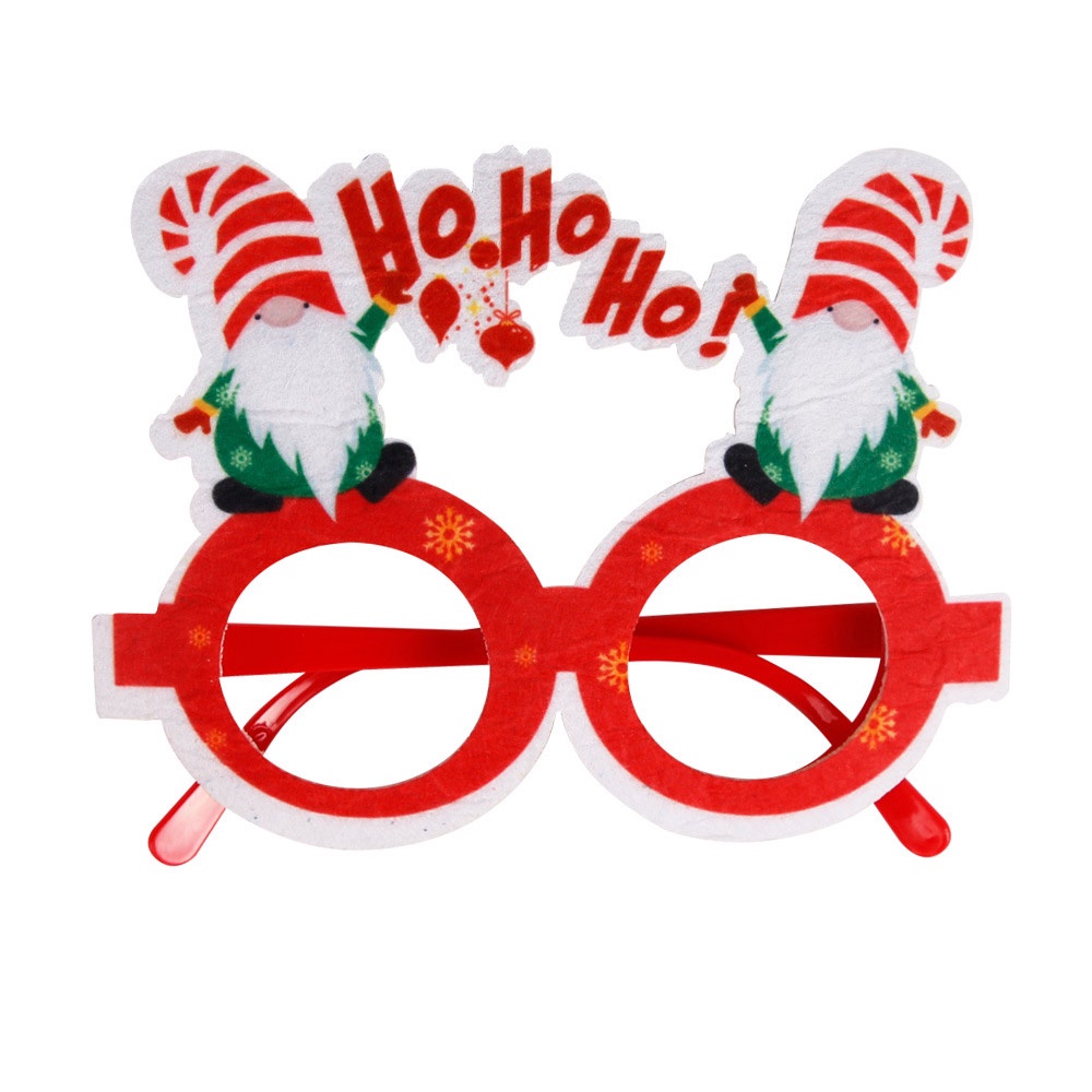 cenas de Navidad cabina de fotos gran diversión y festividad para fiestas de Navidad Ltstor 12 marcos de gafas de Navidad lindos y flexibles para adaptarse a marcos de gafas 