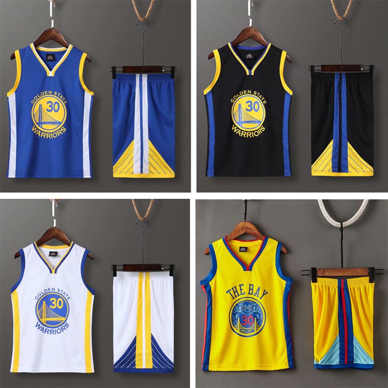 Golden State Warriors Stephen Curry #30 Basketball Jersey,curry Suit(family  Outfit)-S-aldult-Traffer 