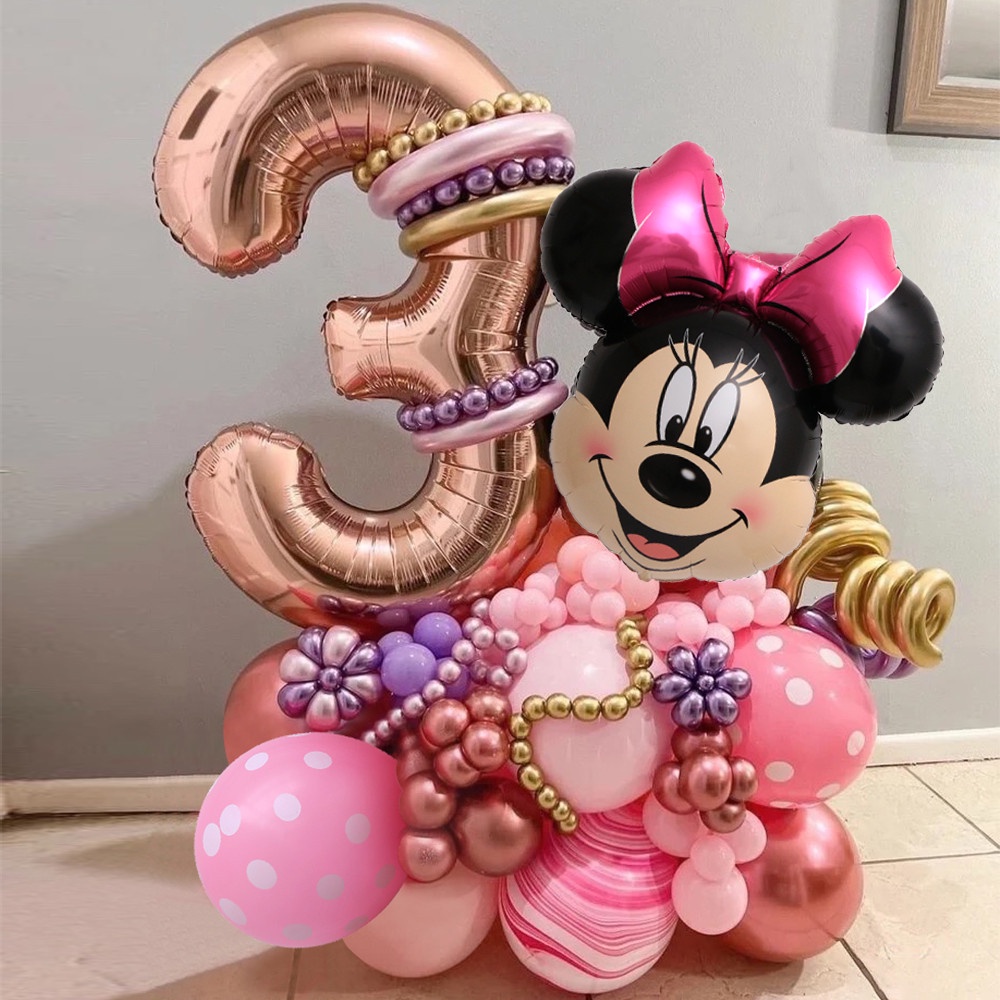 boogift 6 pcs Orejas de Minnie Mickey Mouse Mickey Fiesta de cumpleaños Decoracion cumpleaños Minnie Diademas Minnie Mouse Suministros de la Fiesta de Mickey 