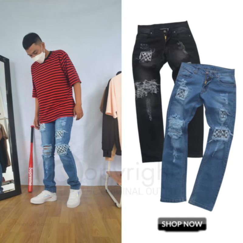 Ripead pantalones de hombre - Ripped Bikers Pants - Original The Outfit  Pants - Denim Jeans - Skiny Pants - pantalones vaqueros para hombre - traje  pantalones | Shopee México