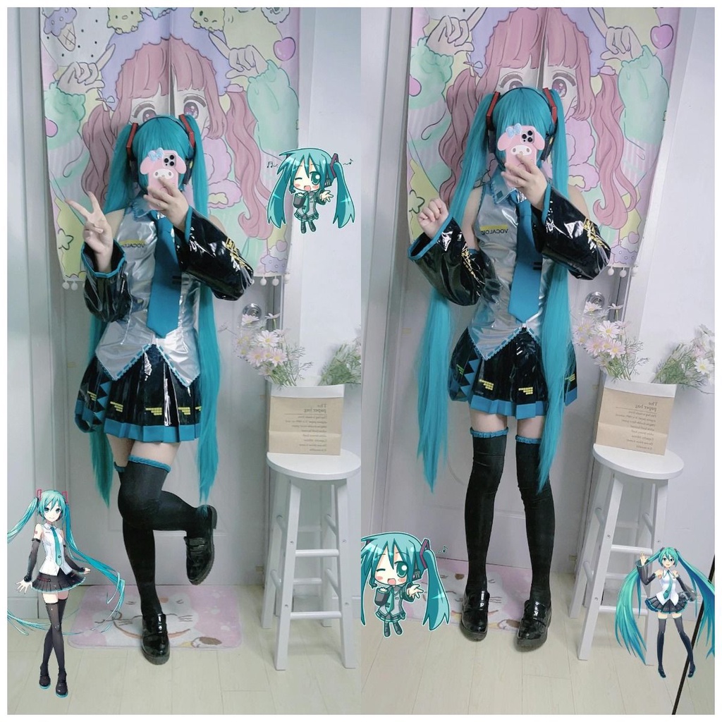 Hatsune Miku Cosplay Servicio Oficial Cos Disfraz Maid Shopee México