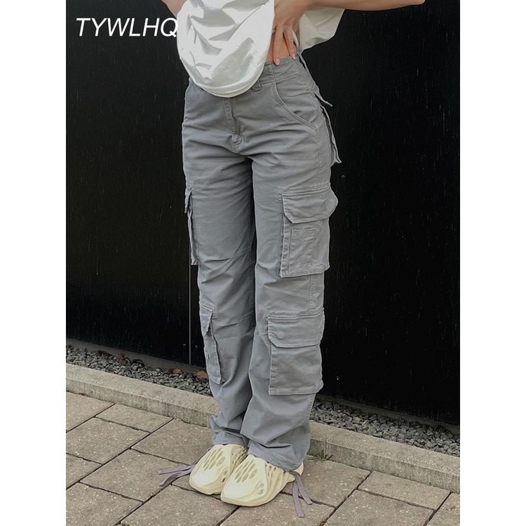 Jeans Holgados Niñas Cintura Alta - Pantalones Cargo Vintage Pierna Ancha, Talla 10-12, Estilo Y2K