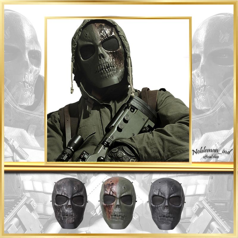 Máscara de calavera máscara de cráneo américa máscara militar cráneo  combate negro calidad negro cráneo máscara ejército Fullface | Shopee México