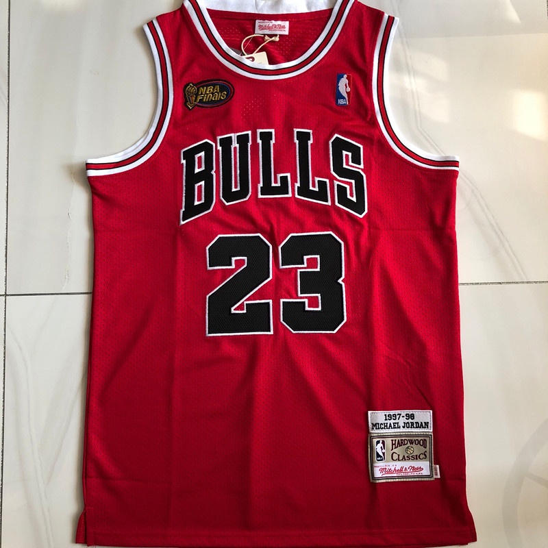 Jersey Bordado Original 97-98 De NBA Chicago Bulls 23 Michael Jordan Camisetas De Baloncesto De Completa | Shopee México