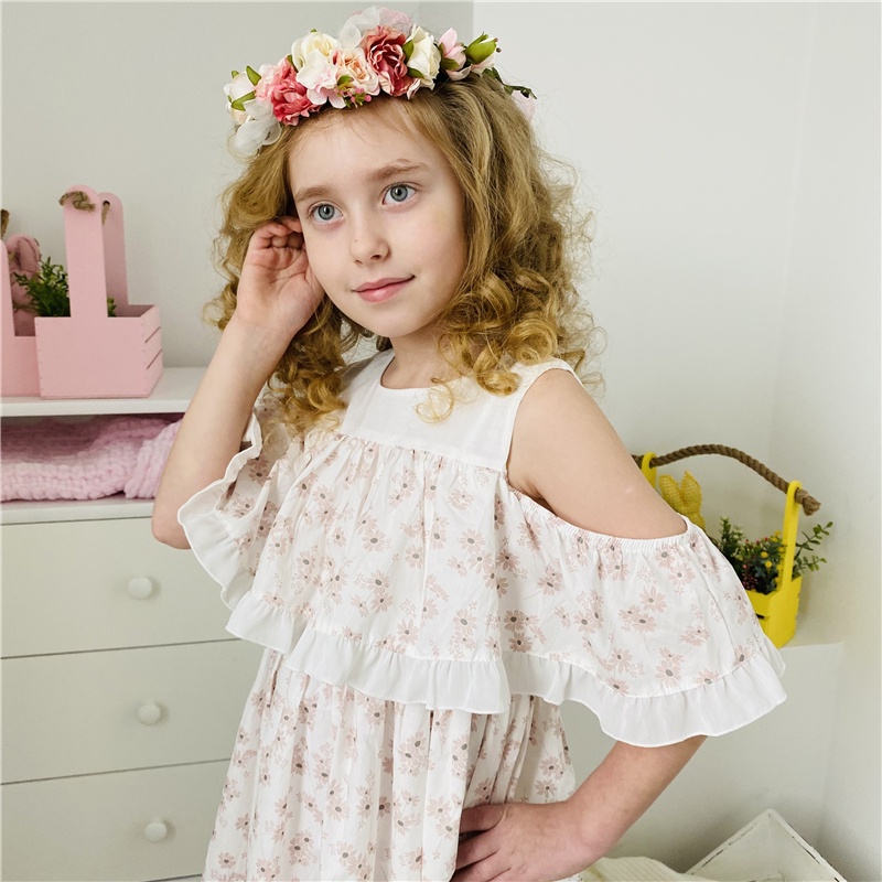3 12 Años Niña Princesa Vestido Floral Verano 2022 Nuevo Algodón Niñas Ropa  Fuera Del Hombro Niños Moda Vestidos De Fiesta F | Shopee México