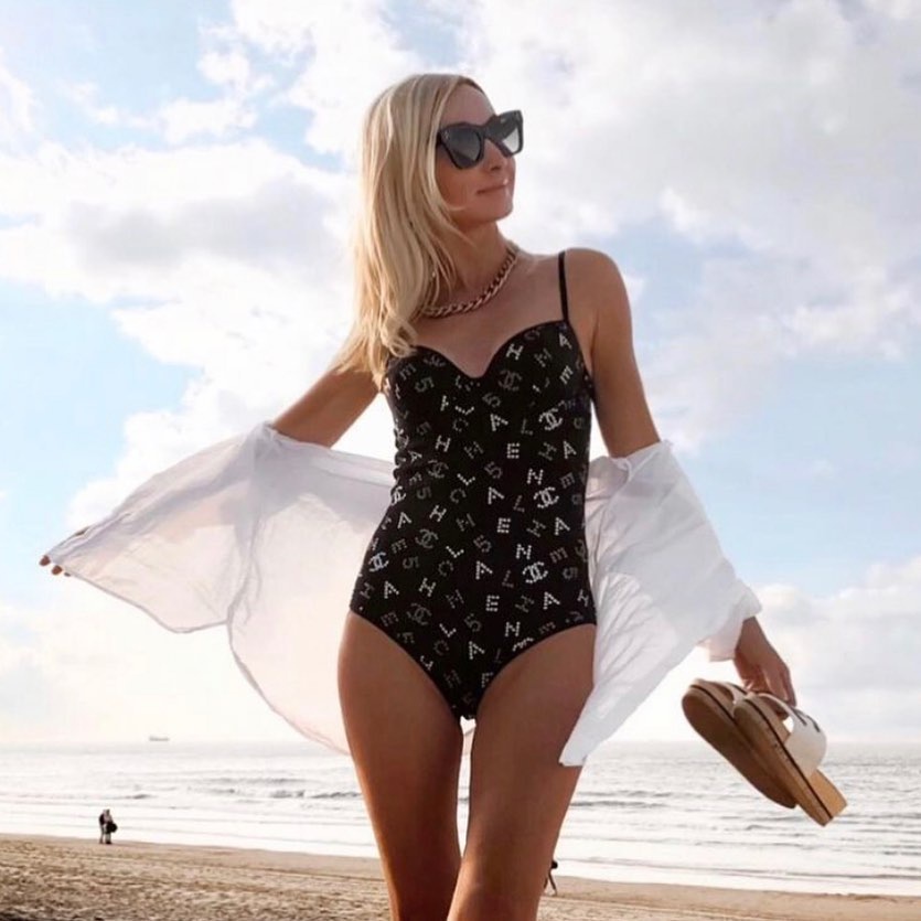 chanel Traje De Baño/Ropa Natación Para Mujer Playa CH Personalizada De Gama Alta/C01 1