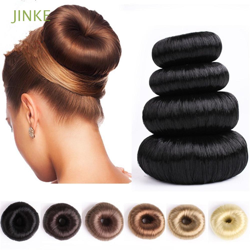Jinke Elegant Hair Ring Fashion Bun Maker Hair Donut Shaper Women Brown Hair Accessories Hair Wig Beige Black Hair Styling Tools Shopee Mexico