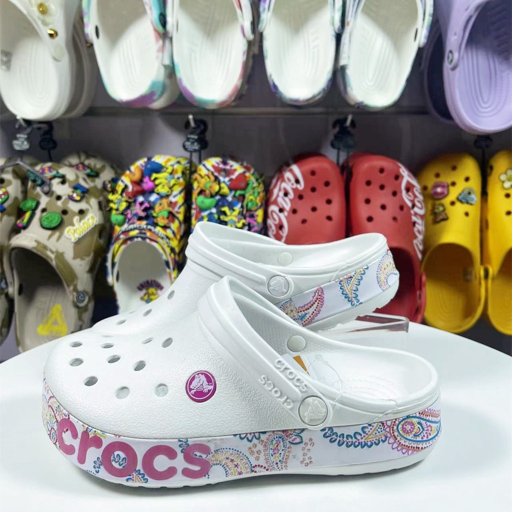 crocs Mujer Sandalias Zapatillas Blanco Nuevo Diseño | Shopee México