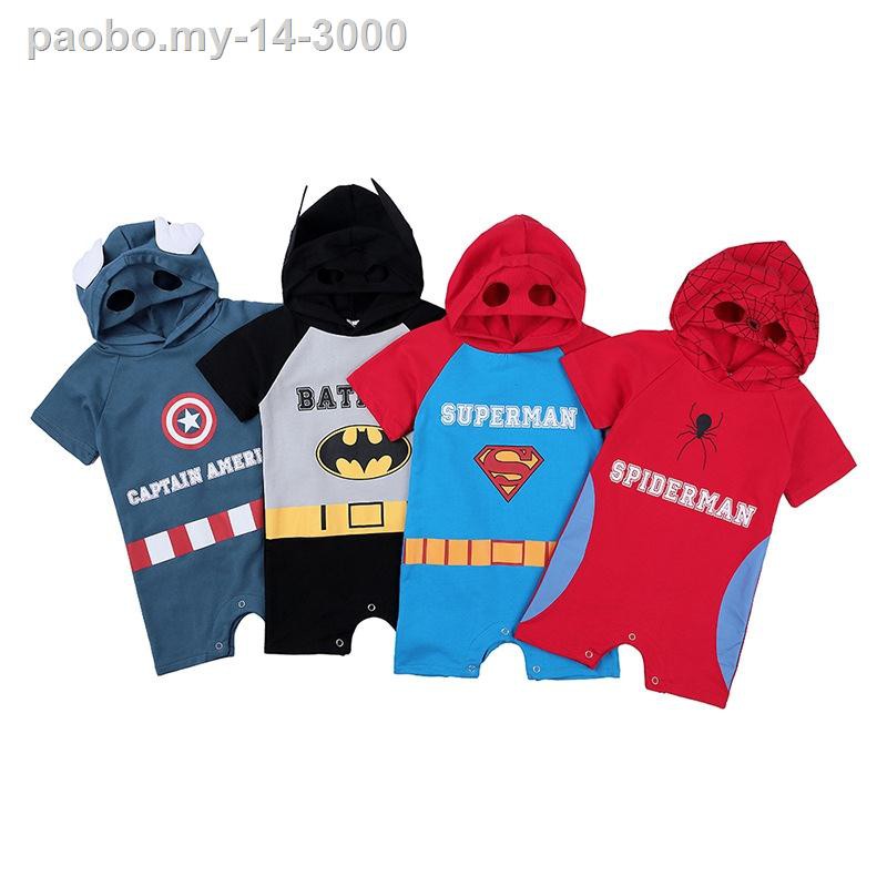 Verano Recien Nacido Bebe Nino Ropa De Dibujos Animados Super Heroe Peleles Spiderman Batman Capitan America Moldeo Disfraz Shopee Mexico
