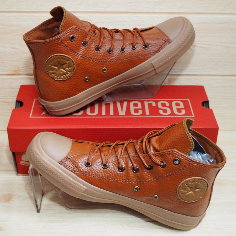 Converse zapatos de sintético ALL STAR patrón naranja cuero marrón claro alto | Shopee México