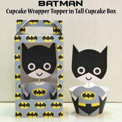 Batman - envoltorio para cupcakes y caja de cupcakes alta | Shopee México