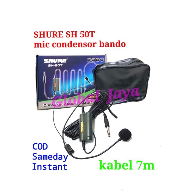 Diademas de micrófono shure sh50T micrófono condensador shure shure sh 50t + 7m Cable shure condensador micrófono imam micrófono auriculares bolsa libre