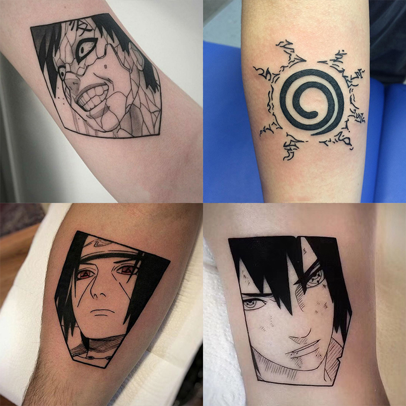 20pcs Naruto Tatuaje Pegatinas Estilo Anime Tatuajes Temporales Impermeable  Larga Duración Falsos | Shopee México