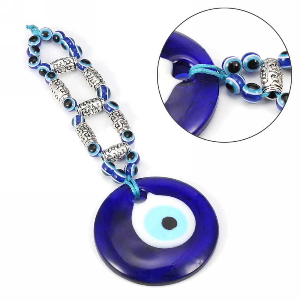 Jeanoko Amuleto de bendición de Ojo Malvado Azul Turco Colgante de Ojo Malvado Azul Colgante de Pared Protector de decoración del hogar musulmán 
