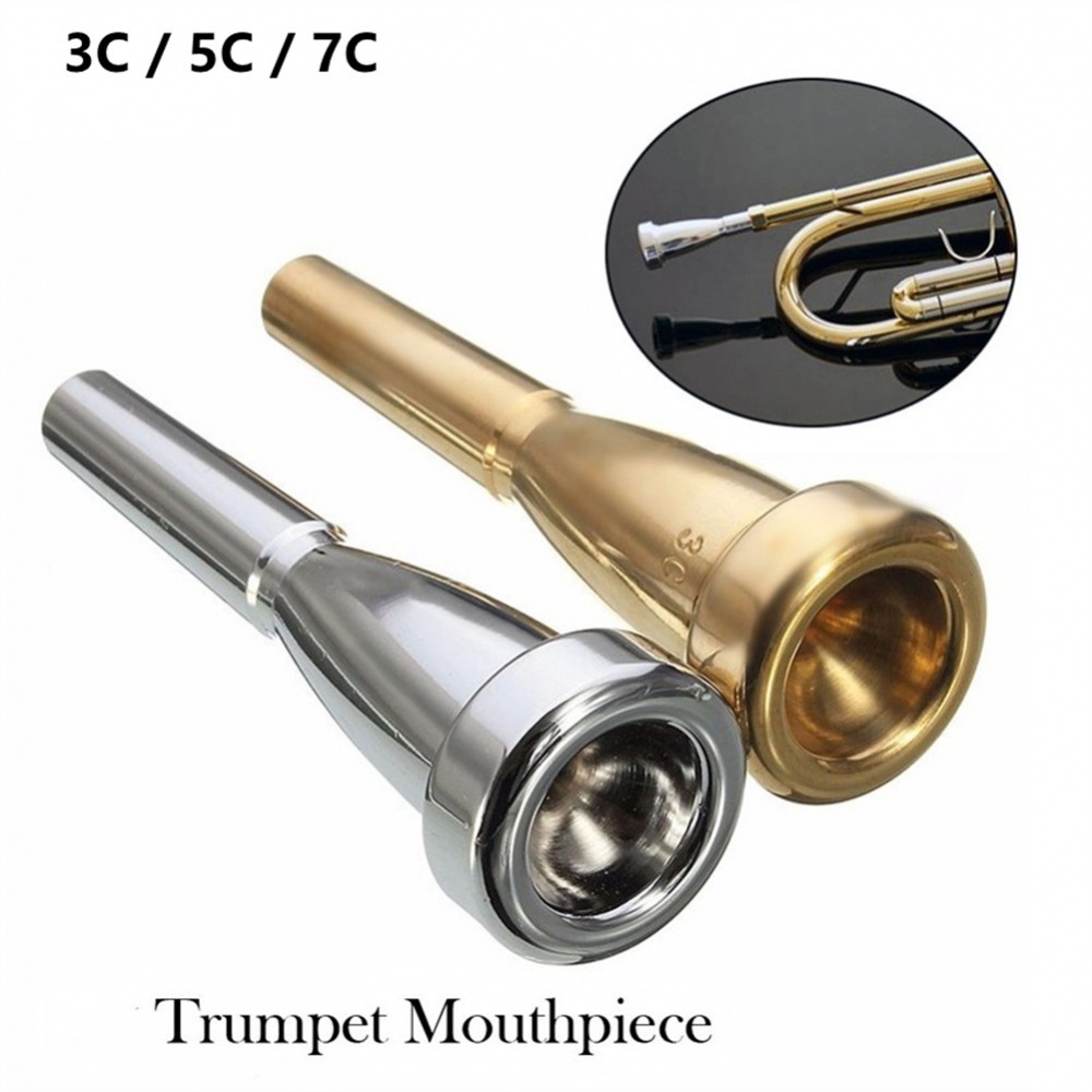 Profesional Boquilla de trompeta 3C 5C 7C Tamaño de Bach Principiante/Ejercitador de piezas. 